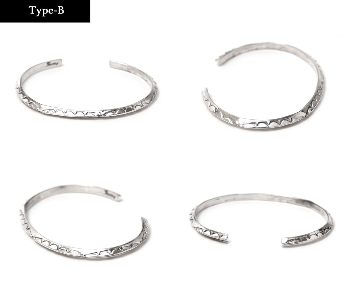 Benny Tahe ベニー タヘ Navajo Silver Bangle スタンプワークス