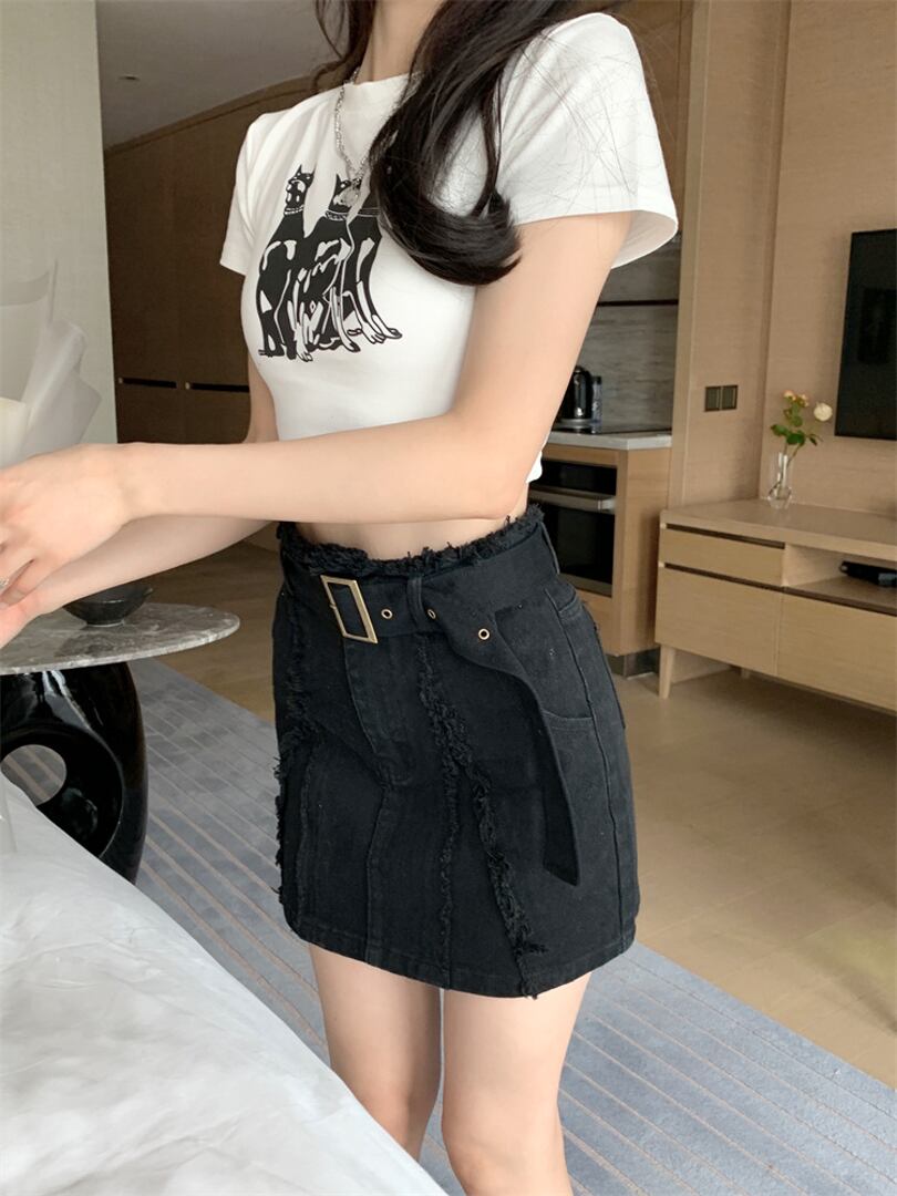 ハイウエストベルトミリタリースカート LK1259 | Like a