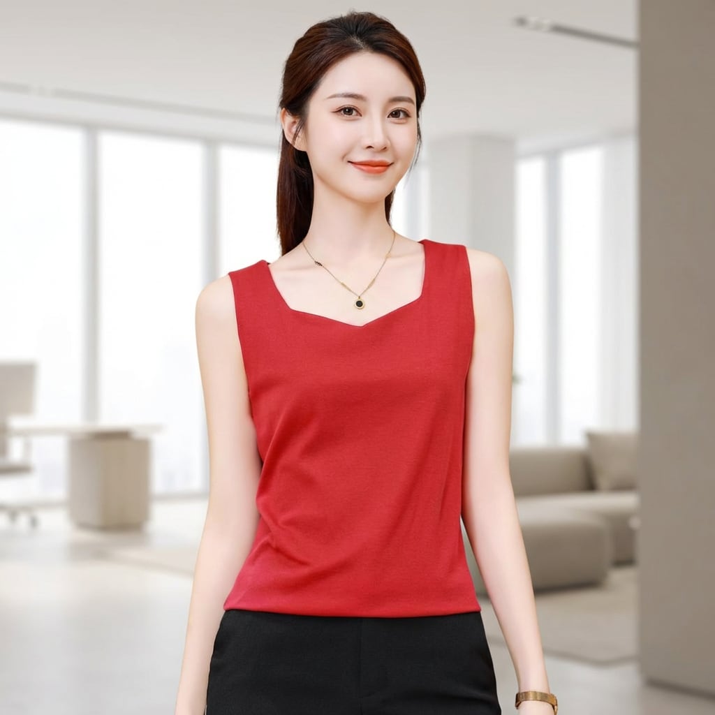 スクエアネックタンクトップ(4color) A1042