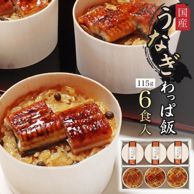 送料無料 京都 うなぎわっぱ飯 6個