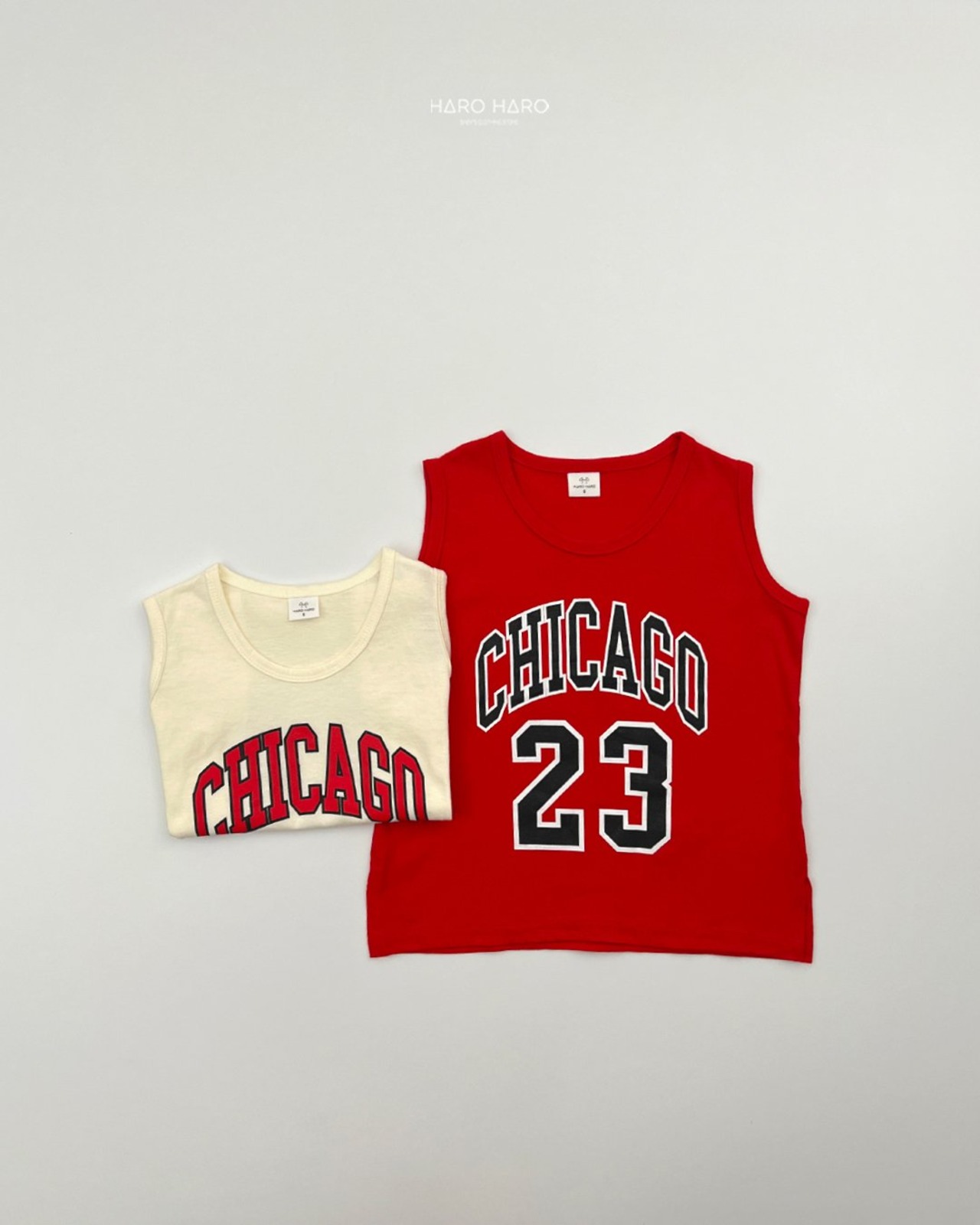 [HARO HARO] (1+1) Chicago Box Fit Sleeveless (2XL/3XL/4XL) / [하로하로] (1+1)시카고박스핏나시 (2XL/3XL/4XL)