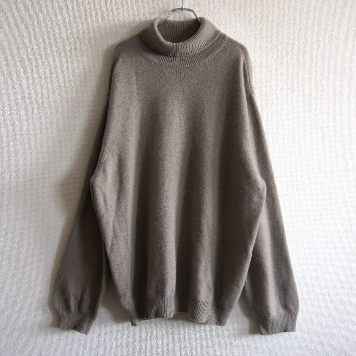 Eddie Bauer” 80's~90's gray×white cotton/otherfibers design L/S