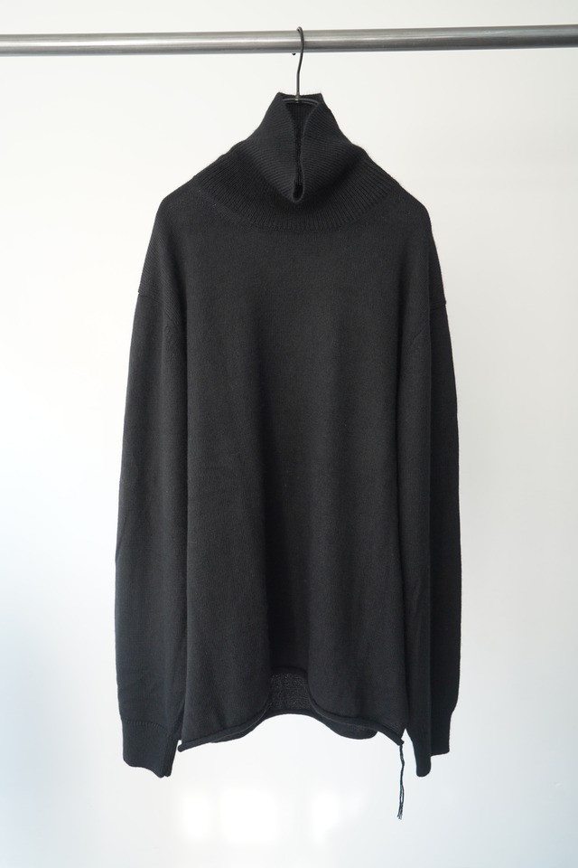 MAATEE&SONS / EX. CASHMERE SILK TURTLE KNIT(BLACK) | LiNN