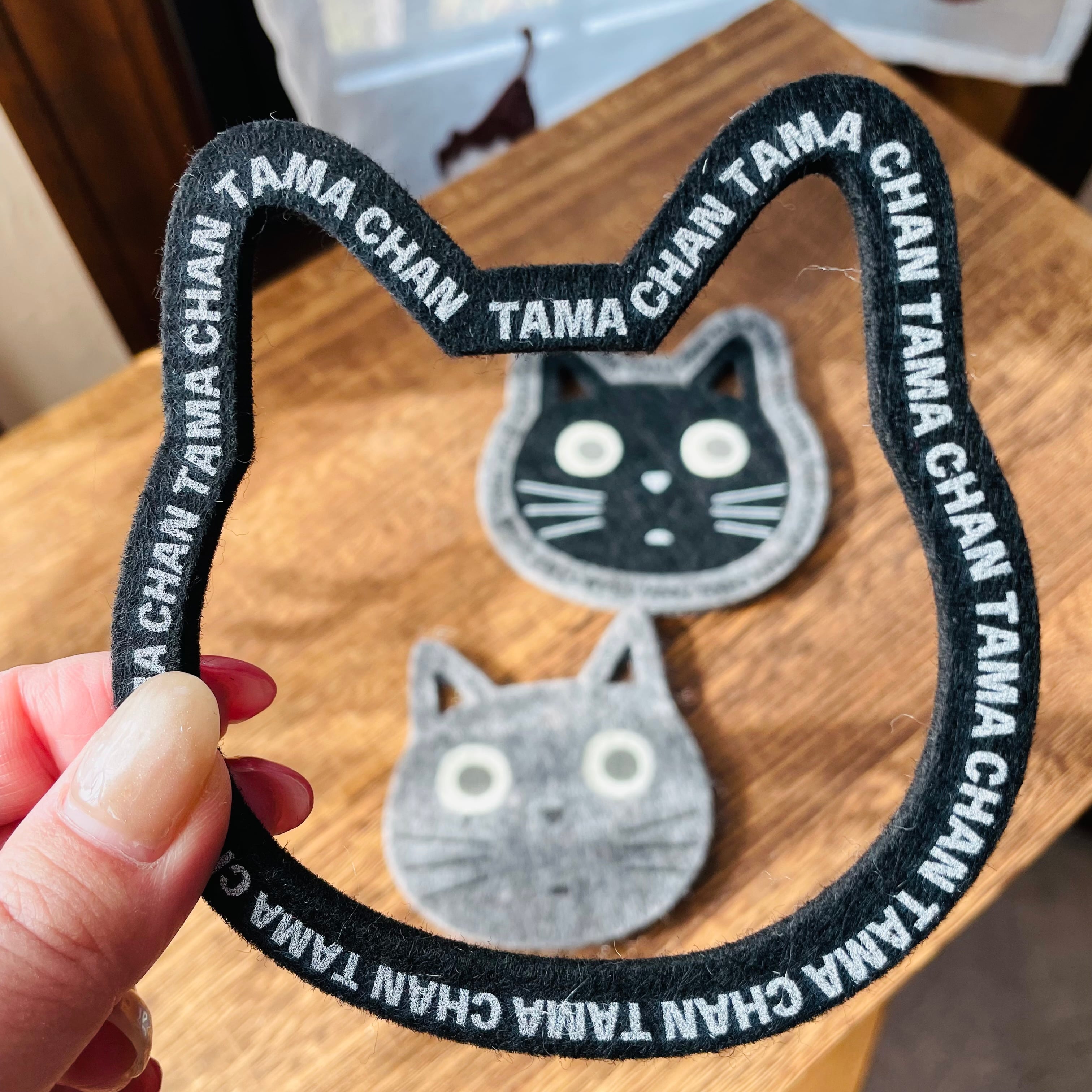 フェルトコースター｜黒猫 ねこ ネコ 猫雑貨 猫グッズ  かわいい猫雑貨 おうちカフェ