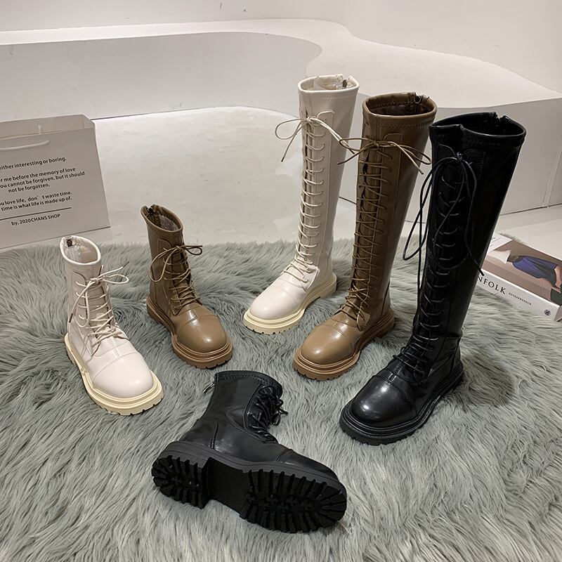 ブーツレッドカジュアルジッパーロング 靴 シューズ フェイクシューズ35220766164