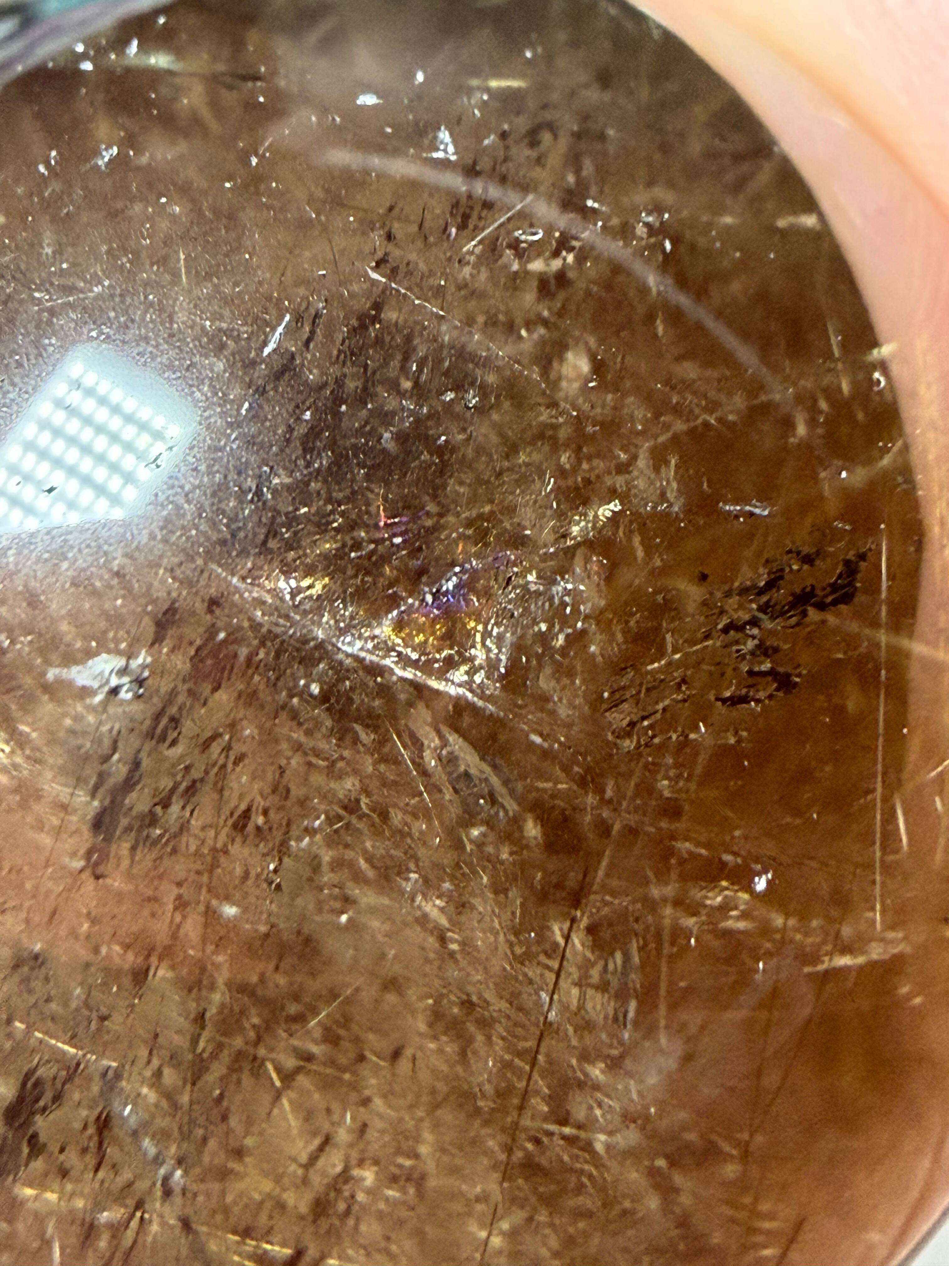 ゴールドルチルクォーツ 虹入り丸玉 約39.5mm | 天然石 Kanon stone