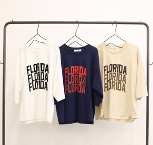 【LE MELANGE 】FLORIDA6分袖ロゴTシャツ