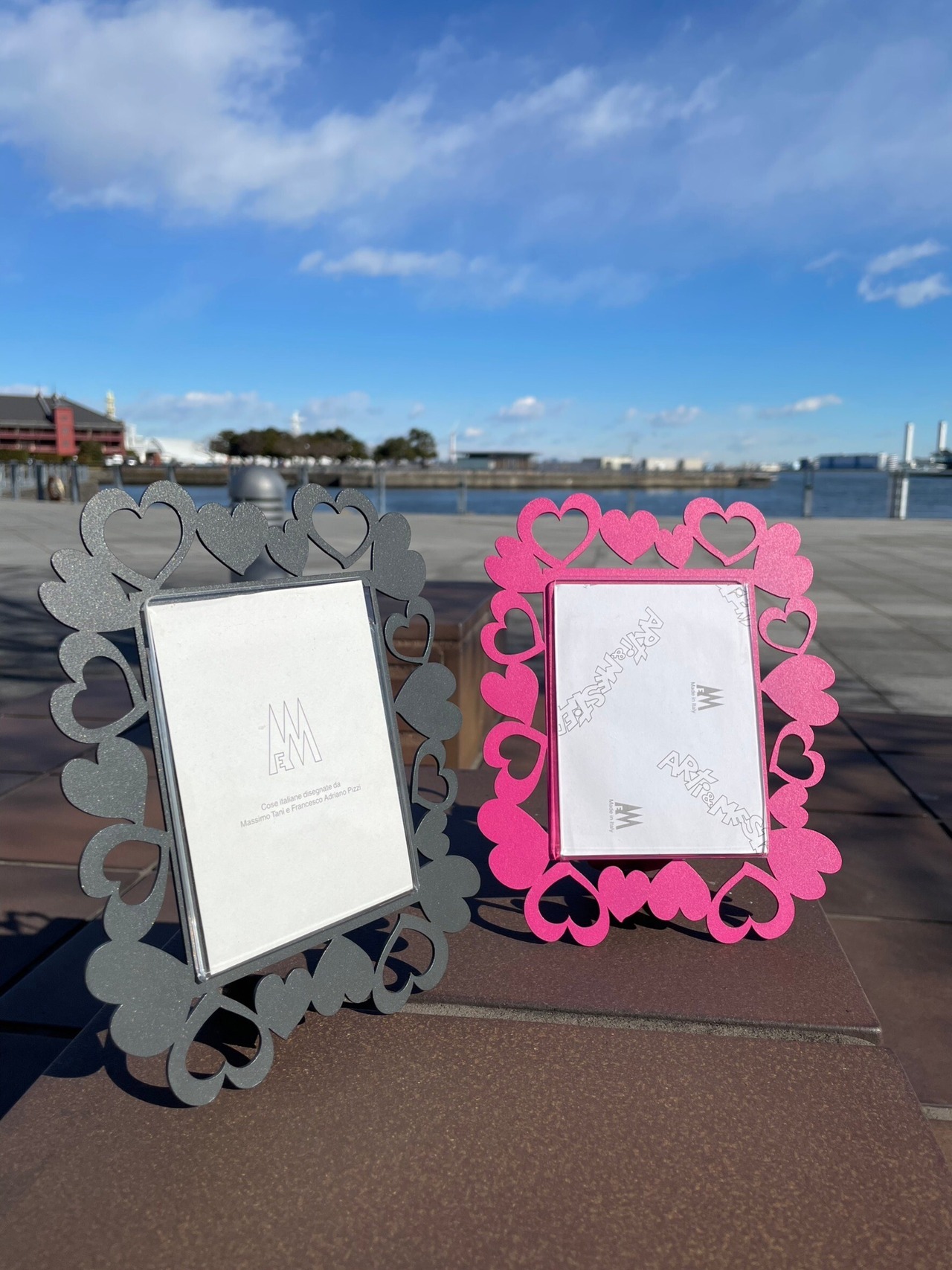 Arti e Mestieri  フォトフレーム（ハート）大　ブラック  272-27