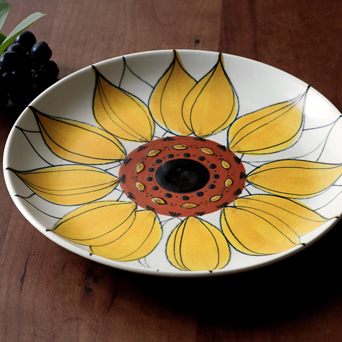 ARABIA アラビア Aurinkoruusu アウリンコルース ひまわり 200mm皿 - 8