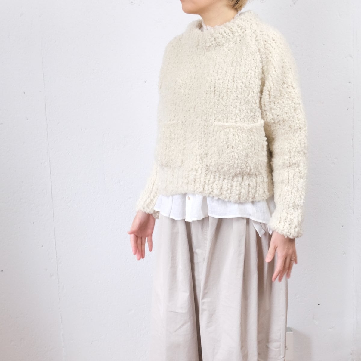 OUND(オウンド) ROBLE -HAND KNITTED WOOL JUMPER ウルグアイウール