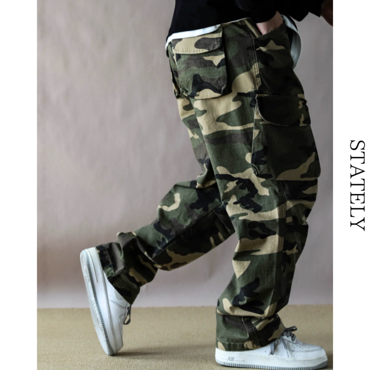 Camo Cargo ワイドパンツ_B142・画像5