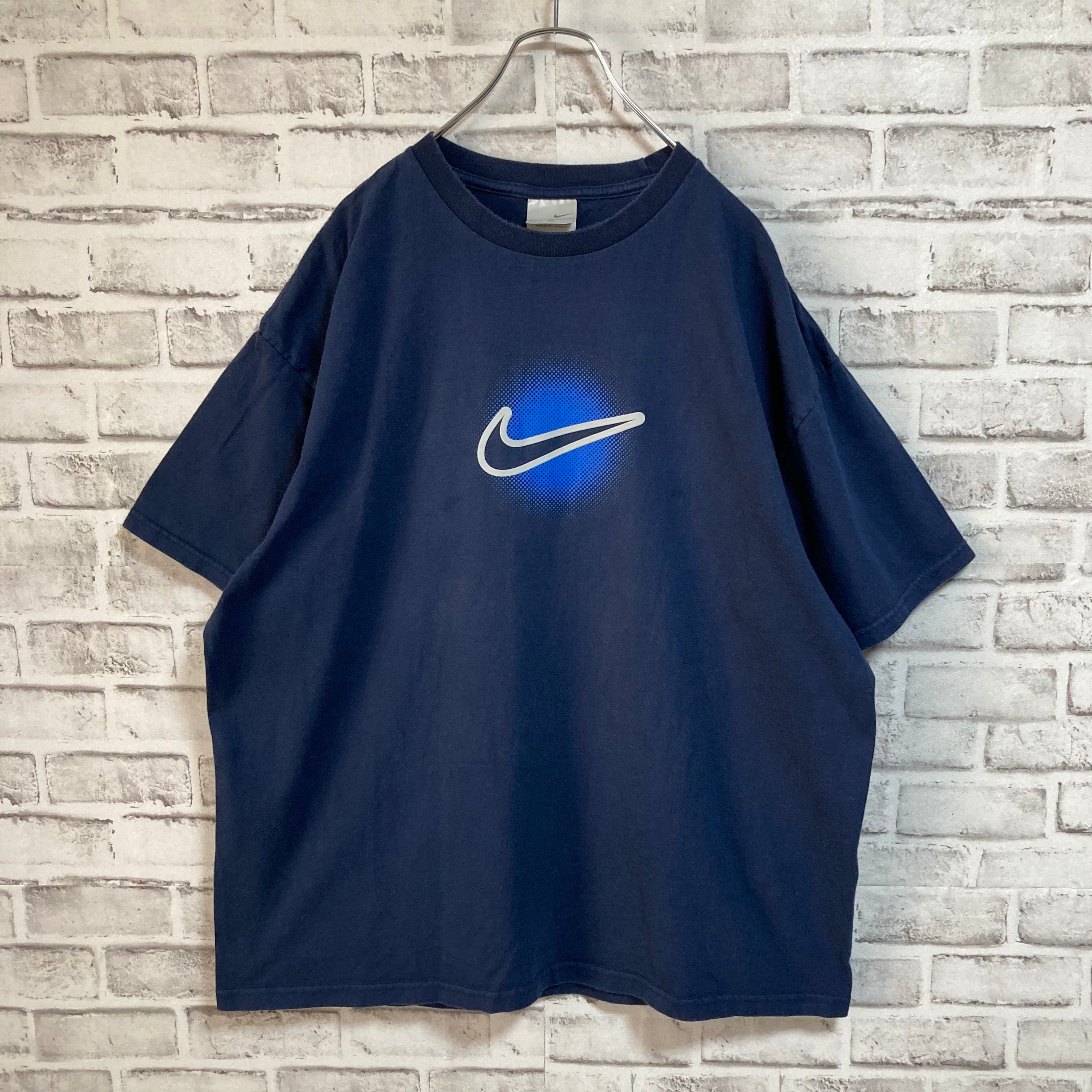 レアカナダ製Tee★【NIKE】センターロゴ  Swoosh プリント Tシャツ