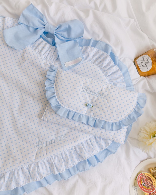 予約【kiki&nini】Bonbon Dot Ice Pouch〔お名前刺繍OK〕