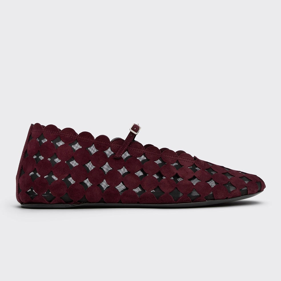 PIERRE HARDY MINI BULLES BALLET FLAT BURGUNDY