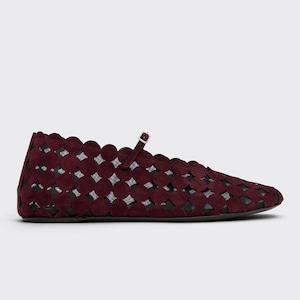 PIERRE HARDY MINI BULLES BALLET FLAT BURGUNDY