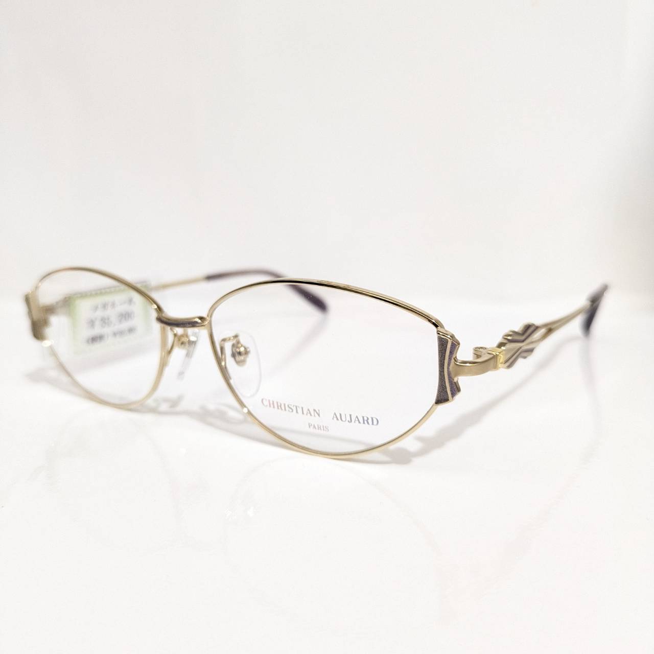 【CHRISTIAN AUJARD】オーバルメタルフレーム ゴールド