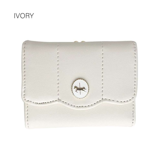 メリーゴーランド がま口３つ折財布 コンパクト ミニ財布  ガールズ レディス  JW-0586の画像