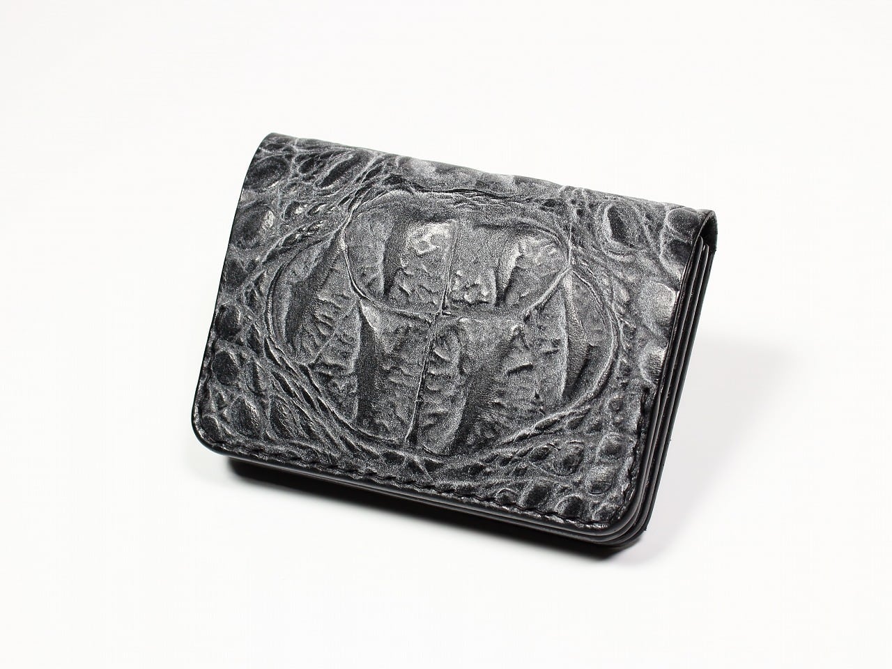 【クロコ型押し】縦型財布「TATE」