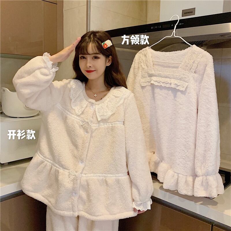 ウィンタースタイルホワイトコーラルベルベットレディースオータム 大人ガーリー スウィート キュート カジュアル 秋物 冬物 YY-ファッション80254644611