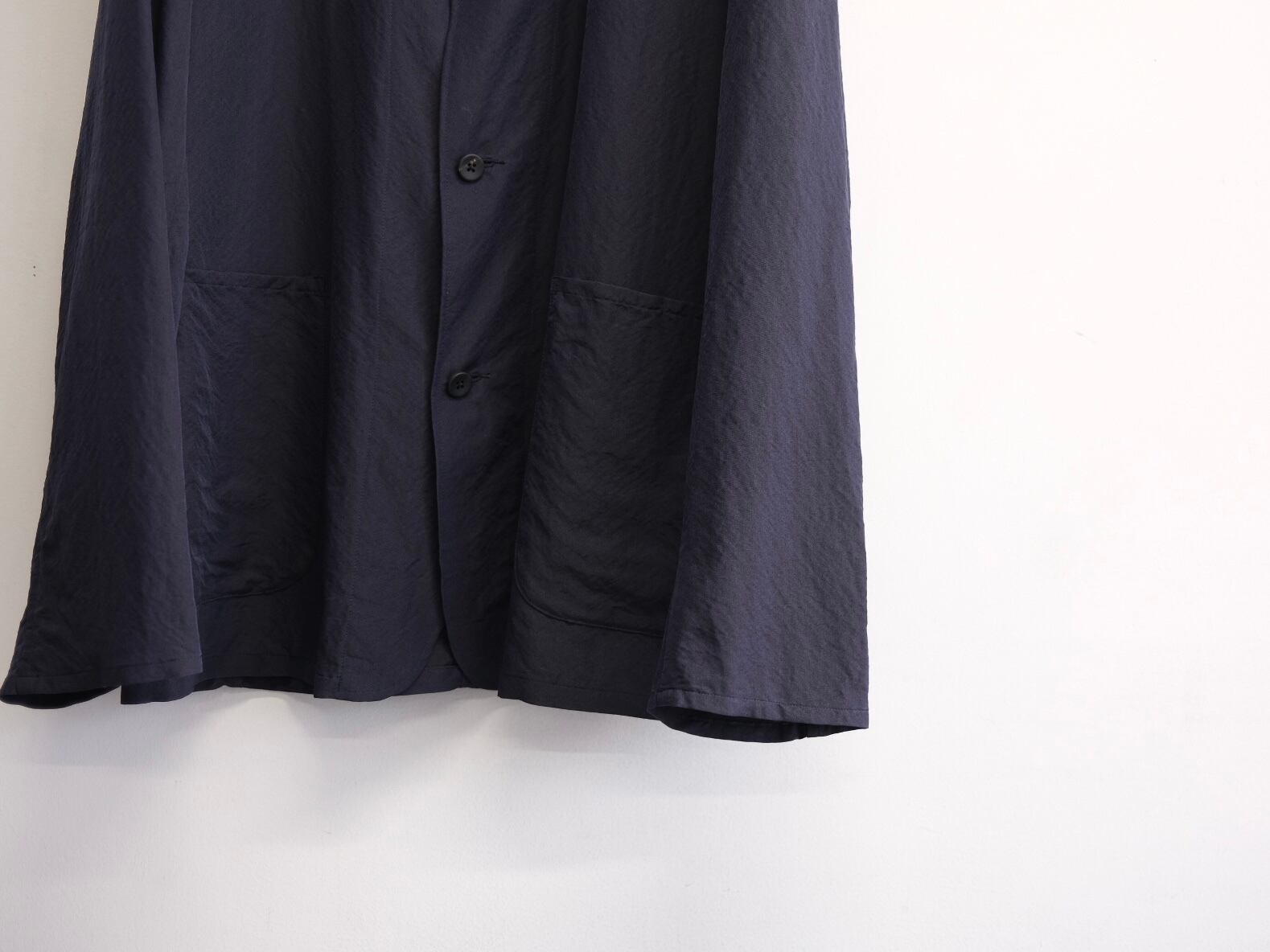 ULTERIOR” WASHED WOOL SILK TWILL JKT FRENCH NAVY” | Lapel online store