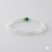 即完売の人気アイテムブレスレット 氷翡翠にポイントグリーンが新しい アイスジェイド,ワンポイントグリーンブレスレット A貨翡翠 jd_br1057