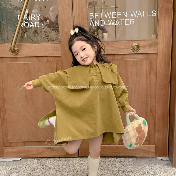 90 140 ワンピース 女の子 秋冬 子供服 女の子 人気 韓国版 可愛い Q Toworld キュートワールド 子供服