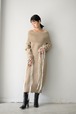 YOHEI OHNO / knit dress with argyle hands (beige)