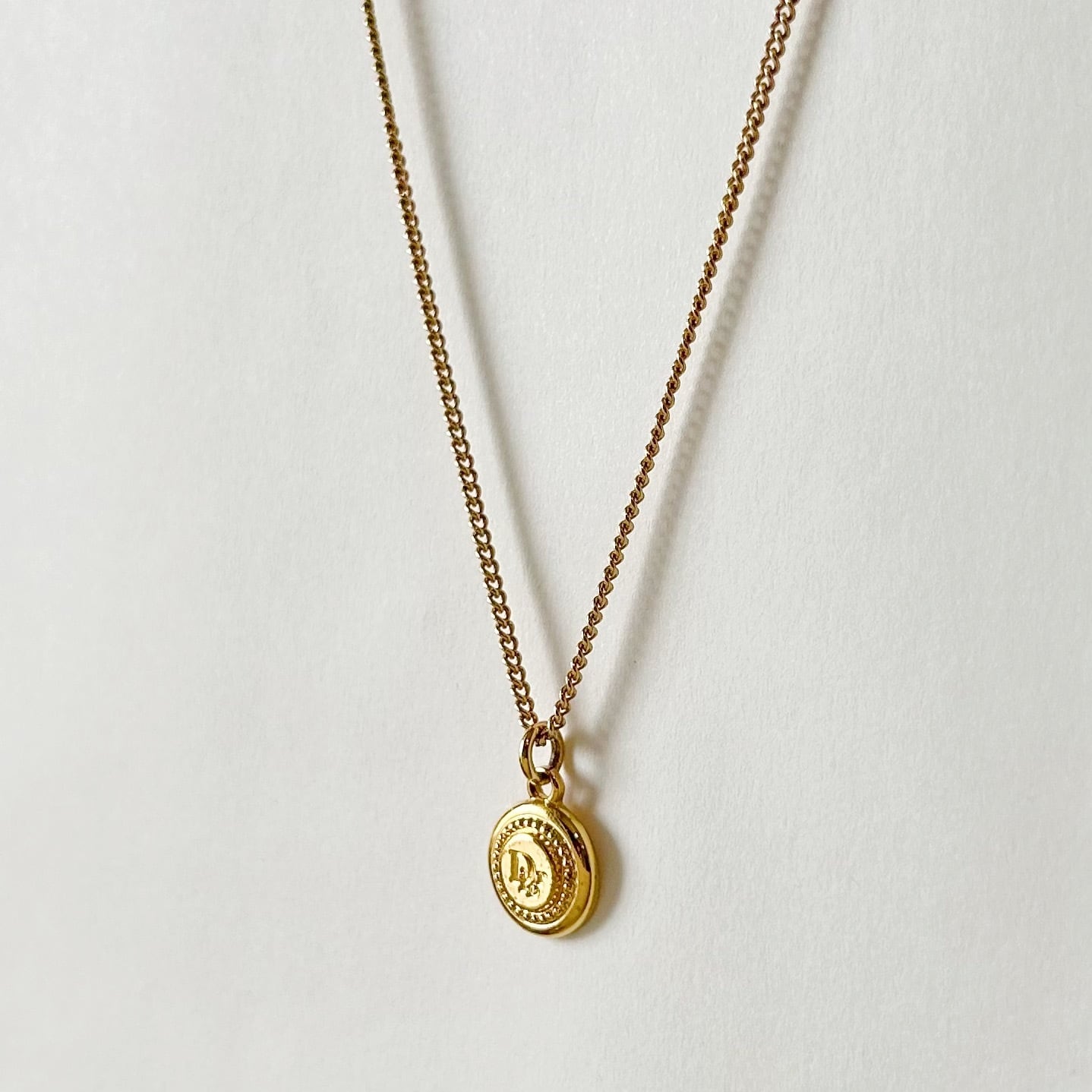 N5473】Christian Dior mini coin necklace/クリスチャンディオール