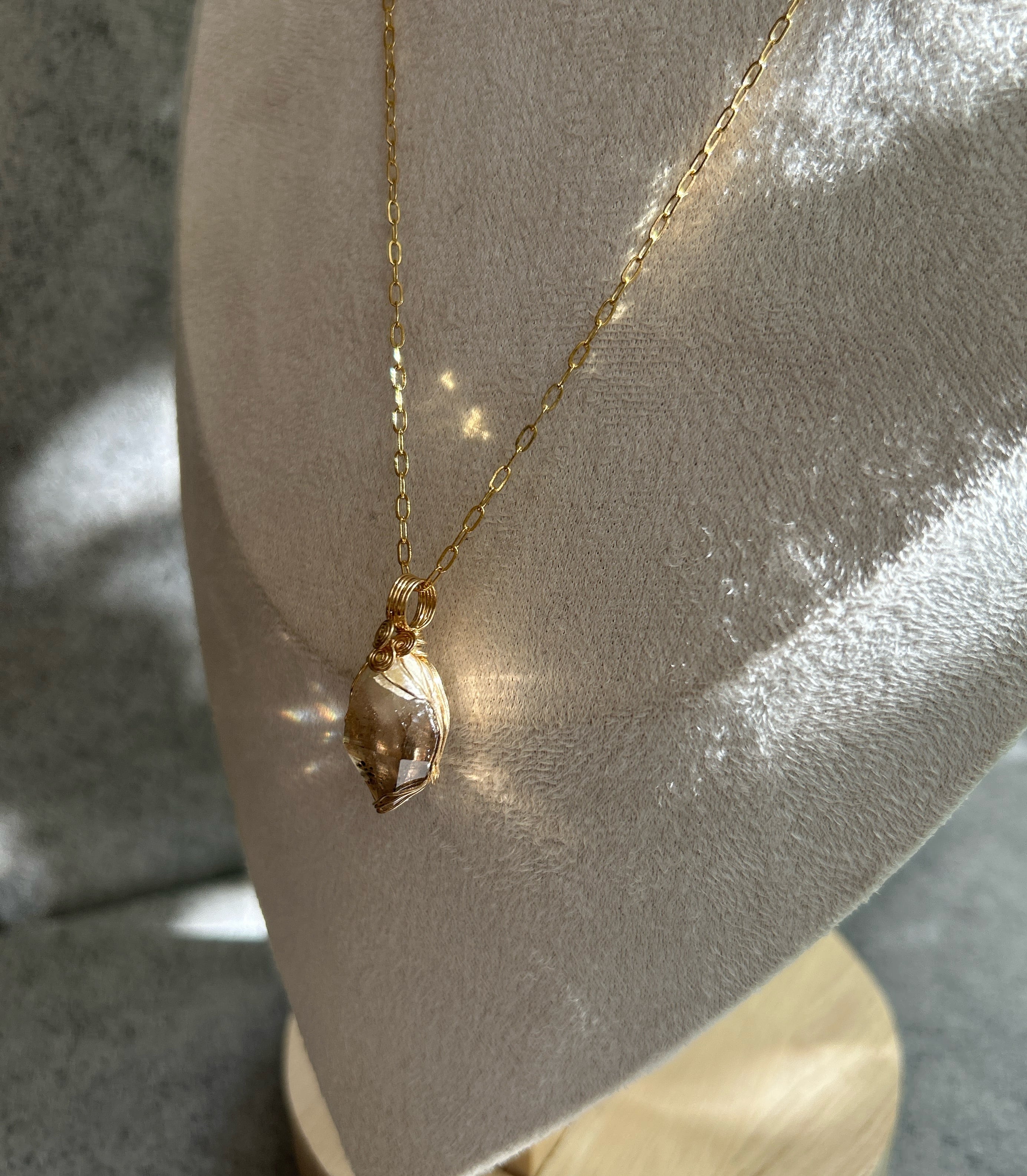 宮崎県産 スモーキークオーツ ペンダントトップ 14kgf