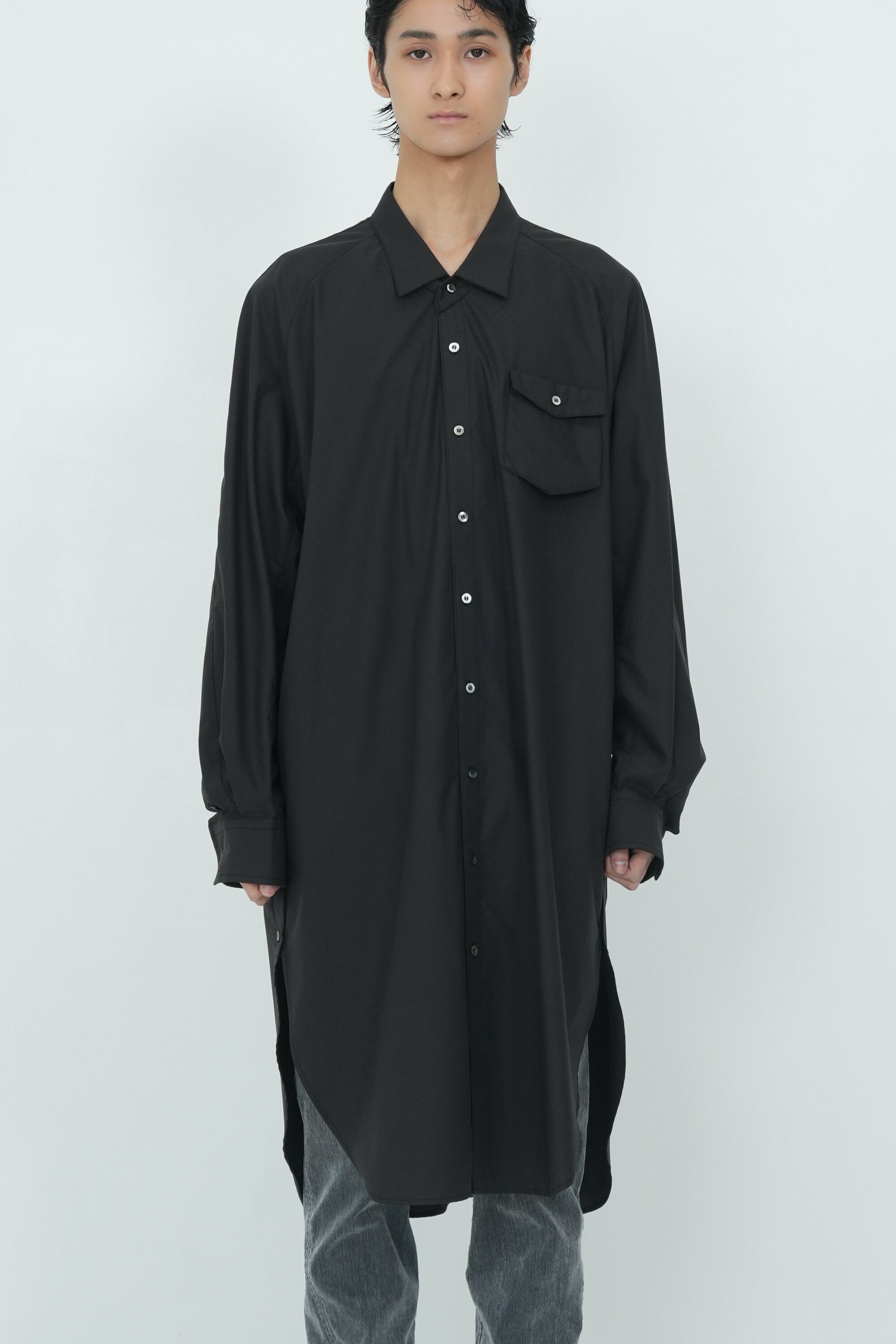 26AW | MEN】Tamme タム / LOOSE NECK LONG SHIRTS / シャツ 26A0387