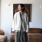 LEH(レー)コーデュロイラップワイドスラックスコーディネート②