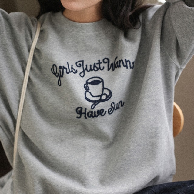 front-embroidery sweatshirt　J00374