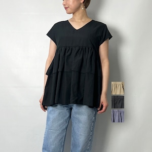 marmors マルモア tiered gather blouse 0224201041 2024春夏新作 [送料無料]