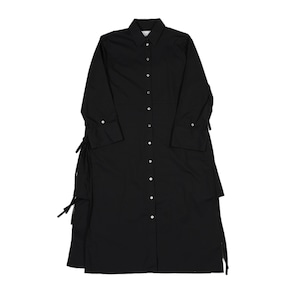 Side Ribbon Long Shirts One-piece BLACK (TL002-SH)