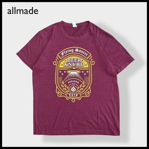 【ALLMADE】USA製 プリントTシャツ リサイクルコットン バッグロゴ L オールメイド us古着