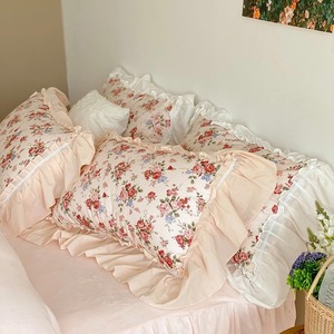 [2.0m] ヴィンテージローズ4点SET / ベッドシーツ / 枕カバー / ベッドスカート【セレクト商品】[Mellifluous / メリフルアス]