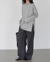 Tuck waist wide Pants T20473
