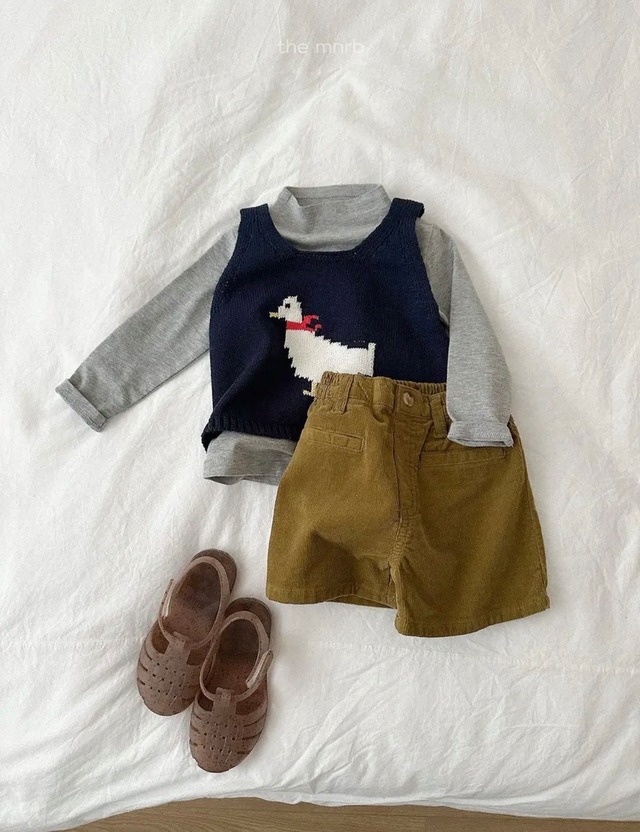【即納】duck knit vest