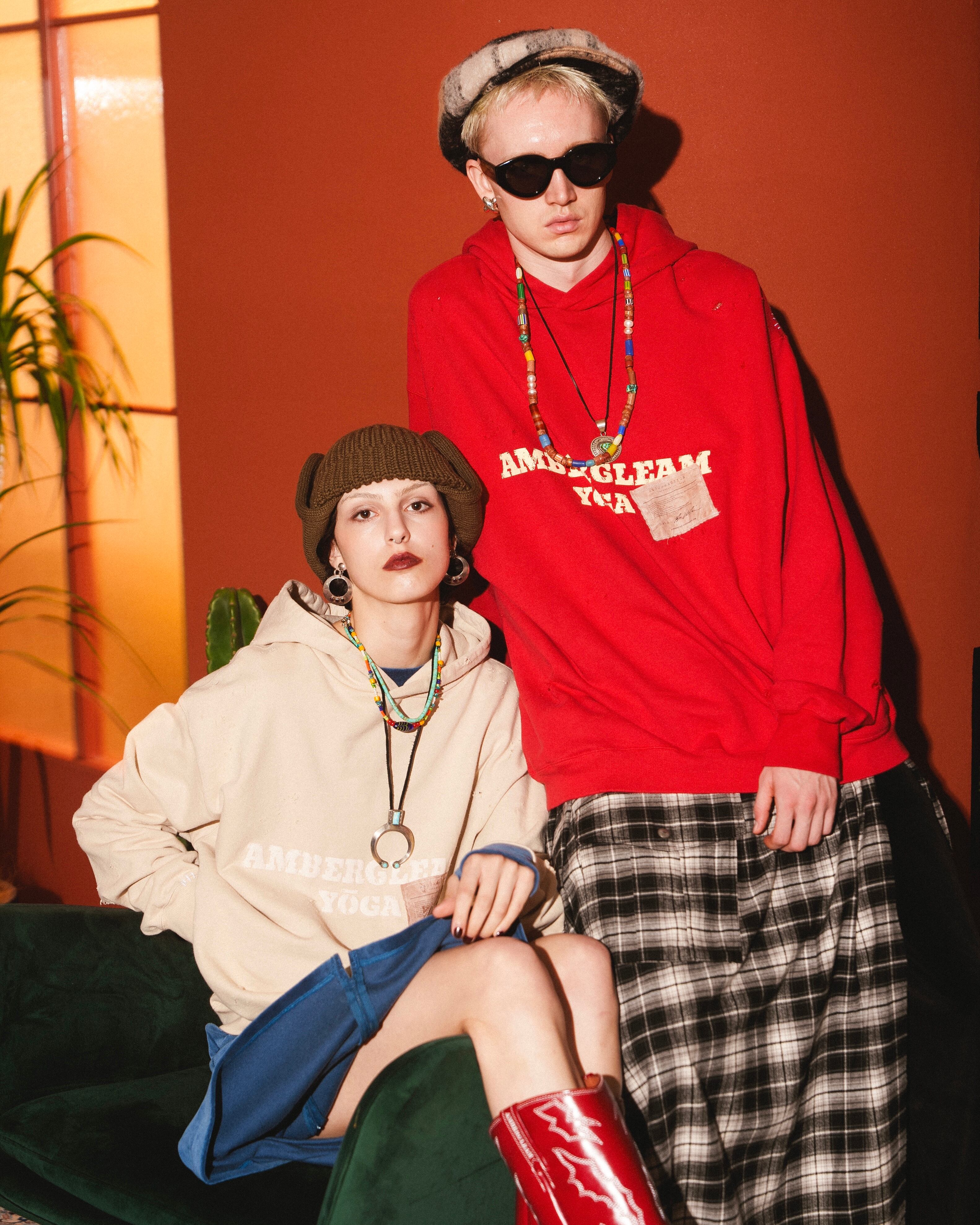 AMBERGLEAM フラワーカットベルボトム　ホットピンク Mサイズ AMBERGLEAM フラワーカットベルボトム ホットピンク Mサイズ