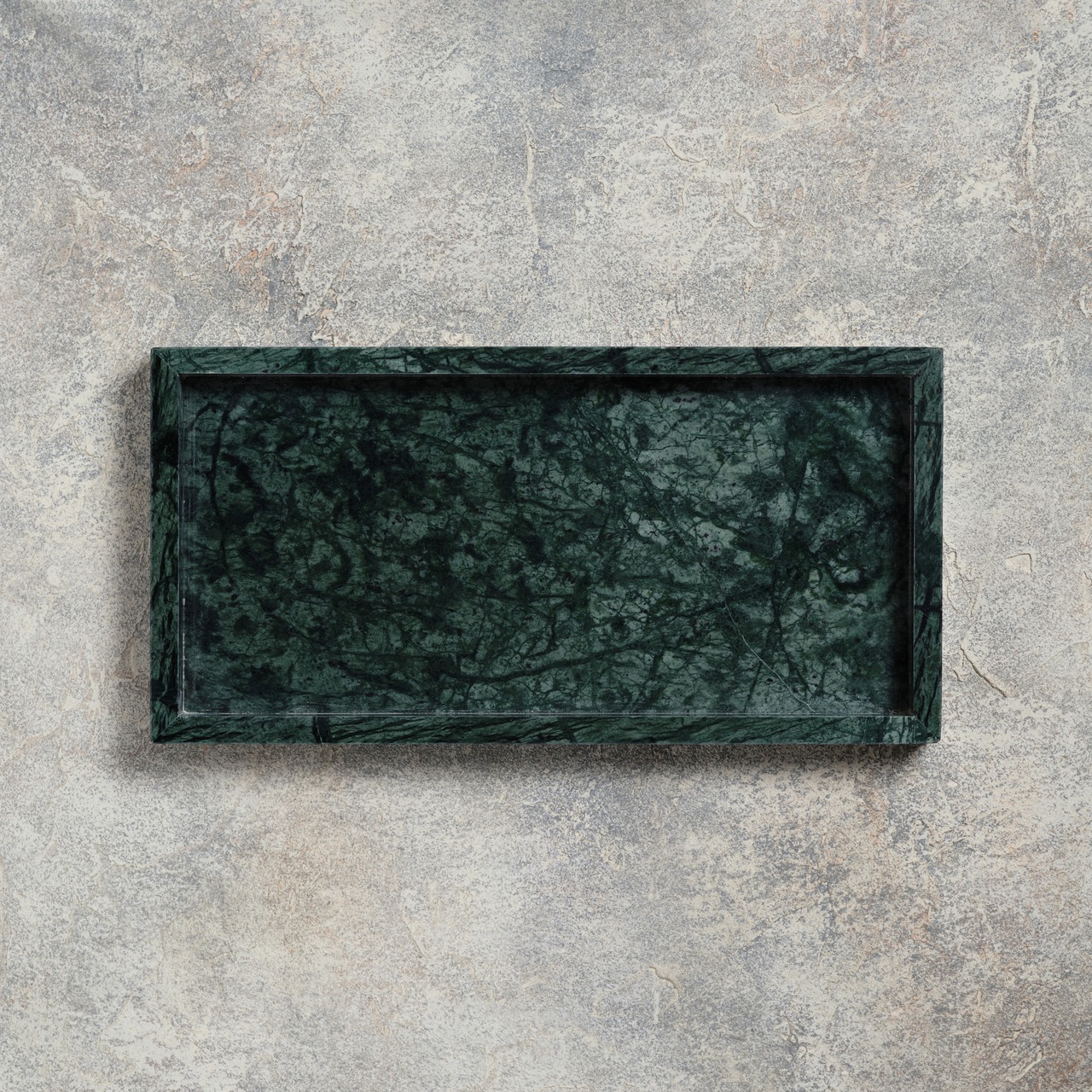 MARBLE TRAY - Indian green marble × Medium