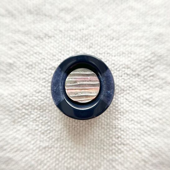 イタリア ネイビーフレーム×黒蝶貝 18㎜