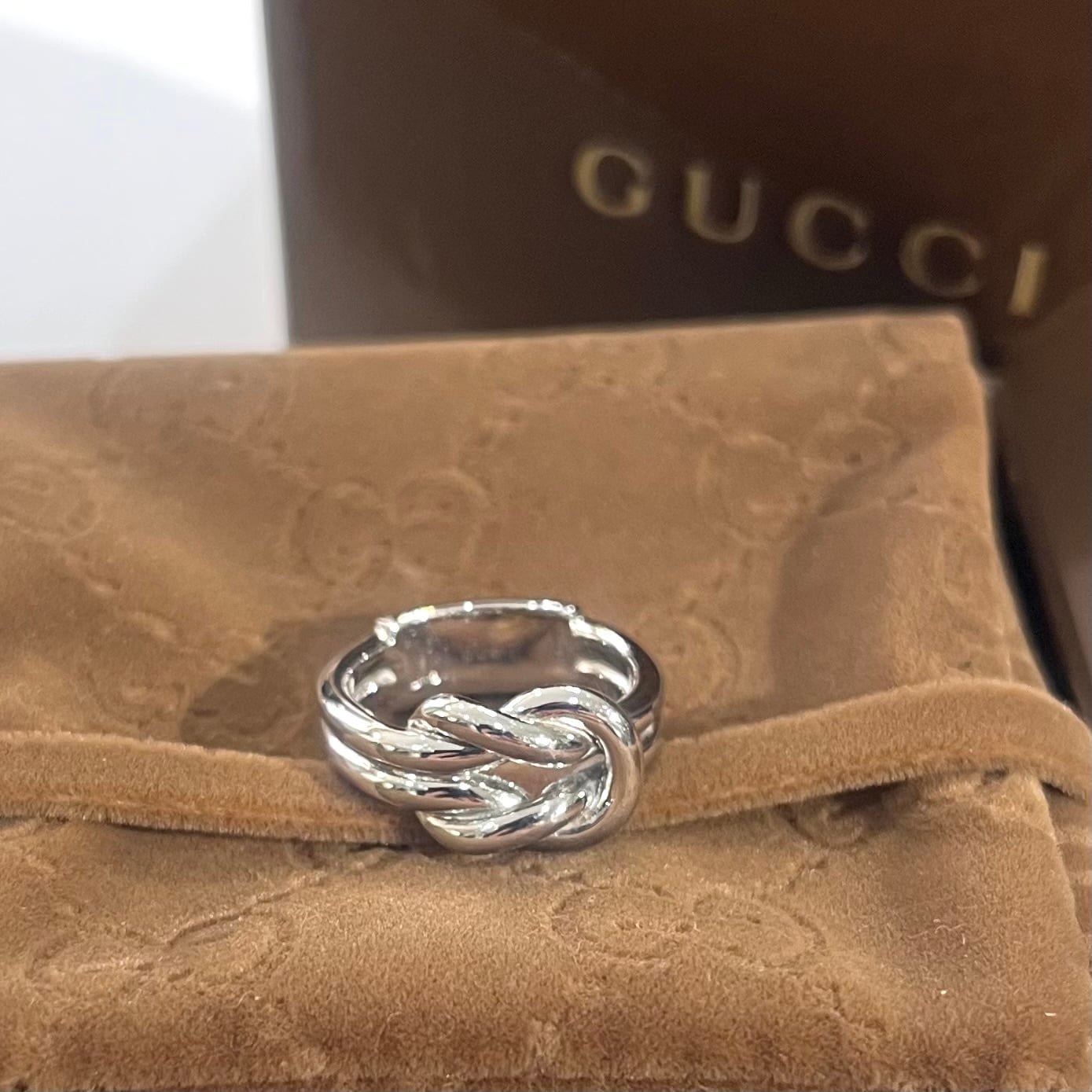 GUCCI】【8.5-9号】3025 グッチ ヴィンテージ ノット リングシルバー