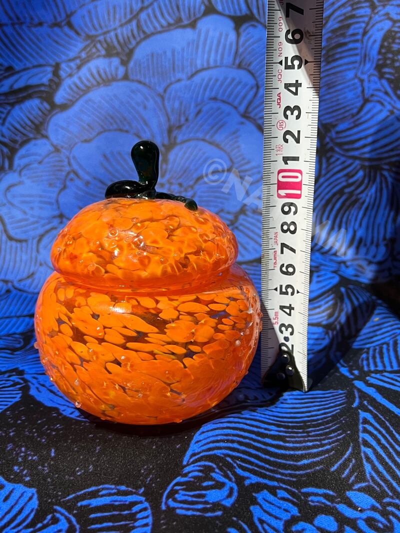 かぼちゃ カボチャ お菓子入れ ガラス 置物 インテリア オブジェ