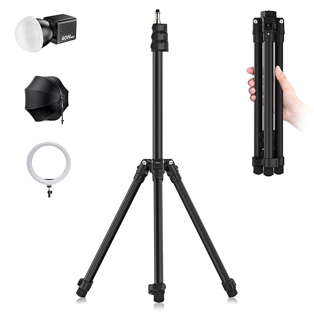 NEEWER Cスタンド 110-186cm 回転キャスター付き 写真用ライトスタンド