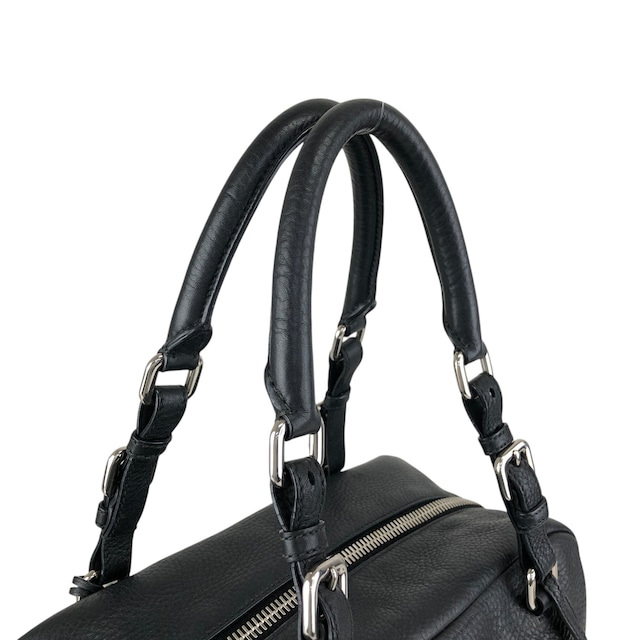PRADA プラダ ハンドバッグ ブラック ロゴ レザー ミニボストン vintage ヴィンテージ オールド ydeszs