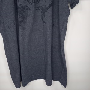 希少品　アメリカ製　ハーレーダビットソン　クルーネック　スカルプリント　Tシャツ