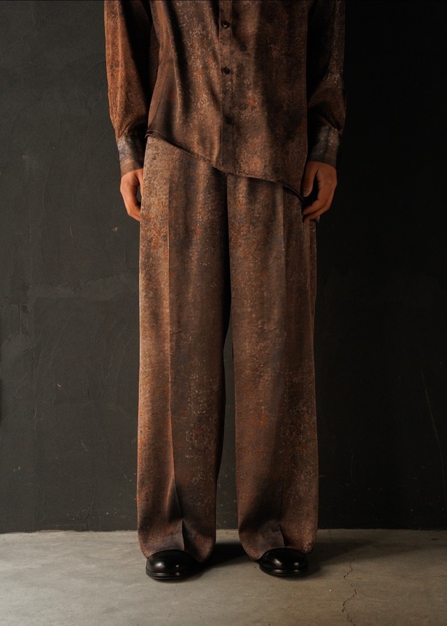 SASAKI SATORU 26SS single tuck wide trousers / Brown