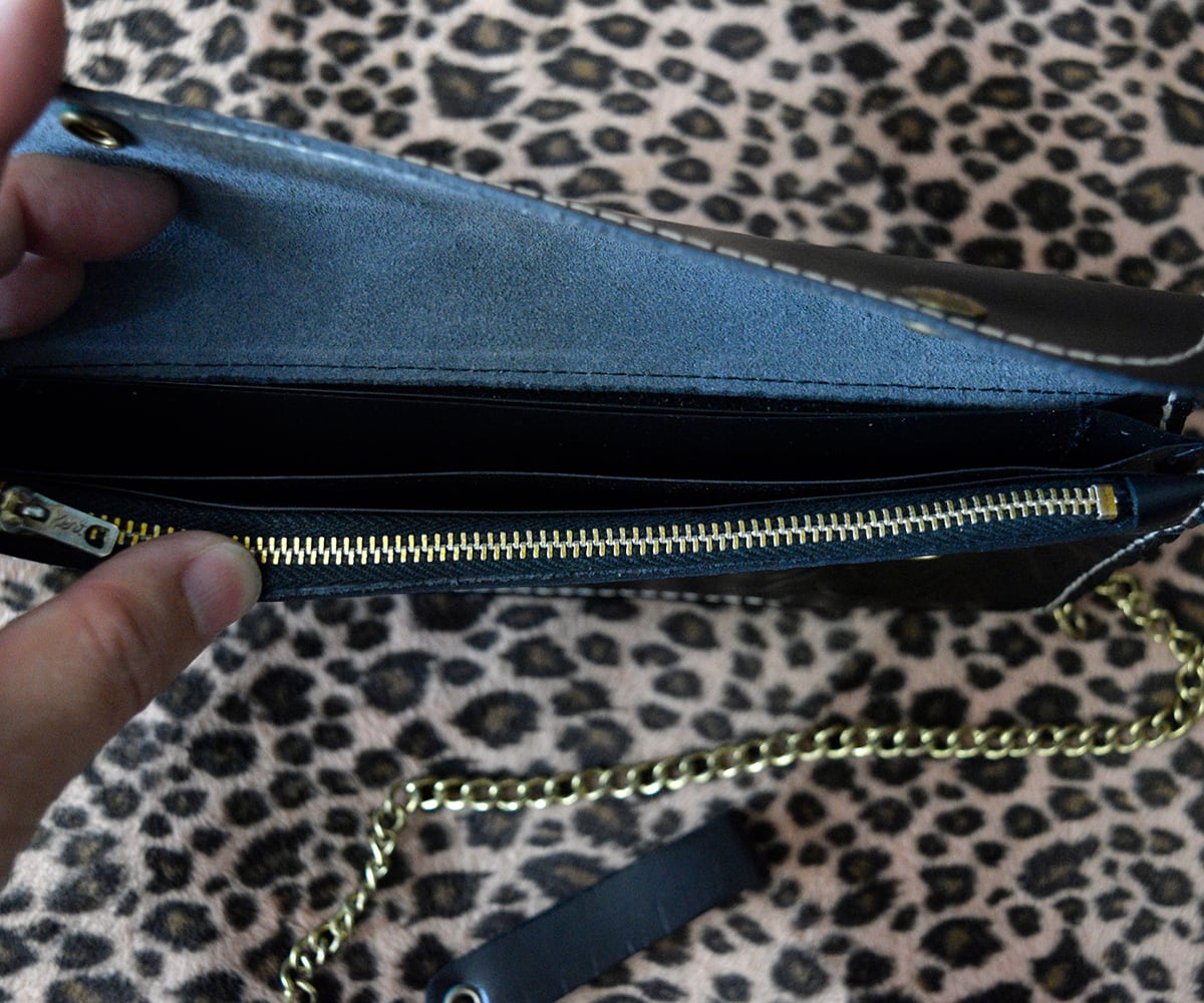 DEAD STOCK VINTAGE TRUCKER WALLET BLACK | SECOND TIME GLORY