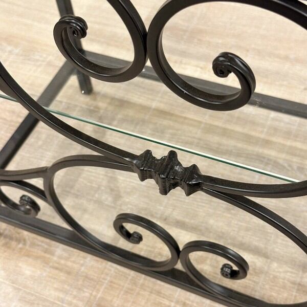 ソファサイドテーブル 天然大理石 ロートアイアン クラシック / 家具