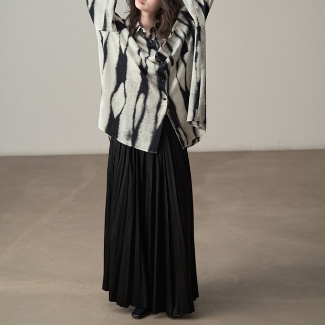 Abstract ink pattern shirt C1487